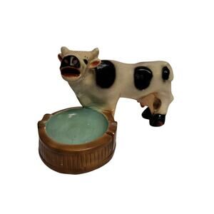 Vintage Ashtray Cow Standing on its udder NO hang tag Preowned